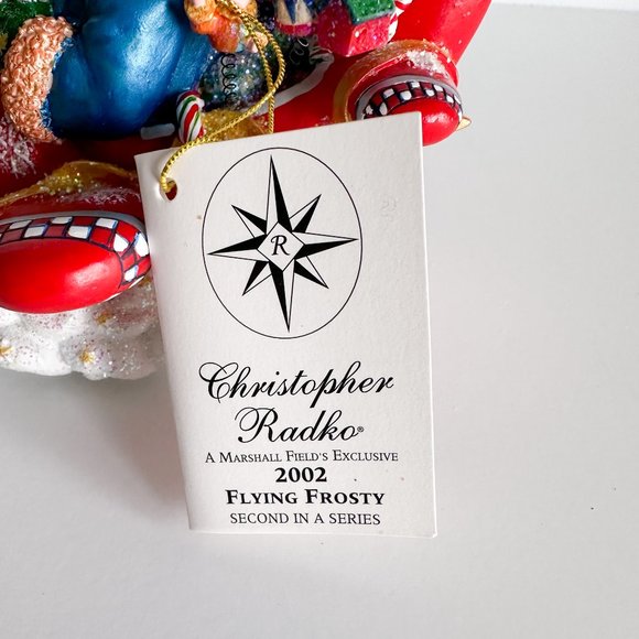 Vintage Christopher Radko Flying Frosty Ornament, New in Box - Picture 3 of 6